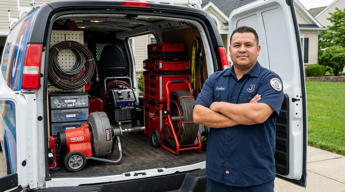 Professional drain cleaning equipment and Johns Plumbing LLC plumber in Healdsburg